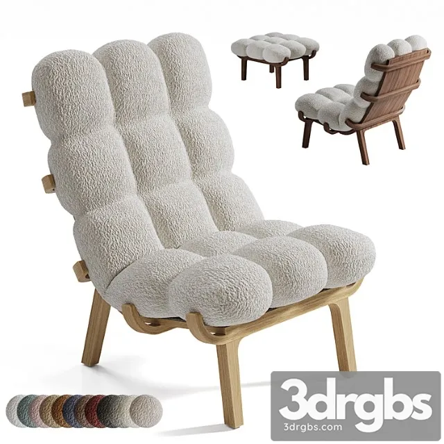 Armchair And Pouf Nuage By Solen 3D Model Download Armchair And Pouf Nuage By Solen 3D Model Download