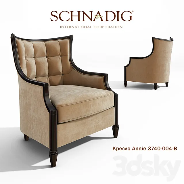Armchair Annie 3740-004-B 3D Model