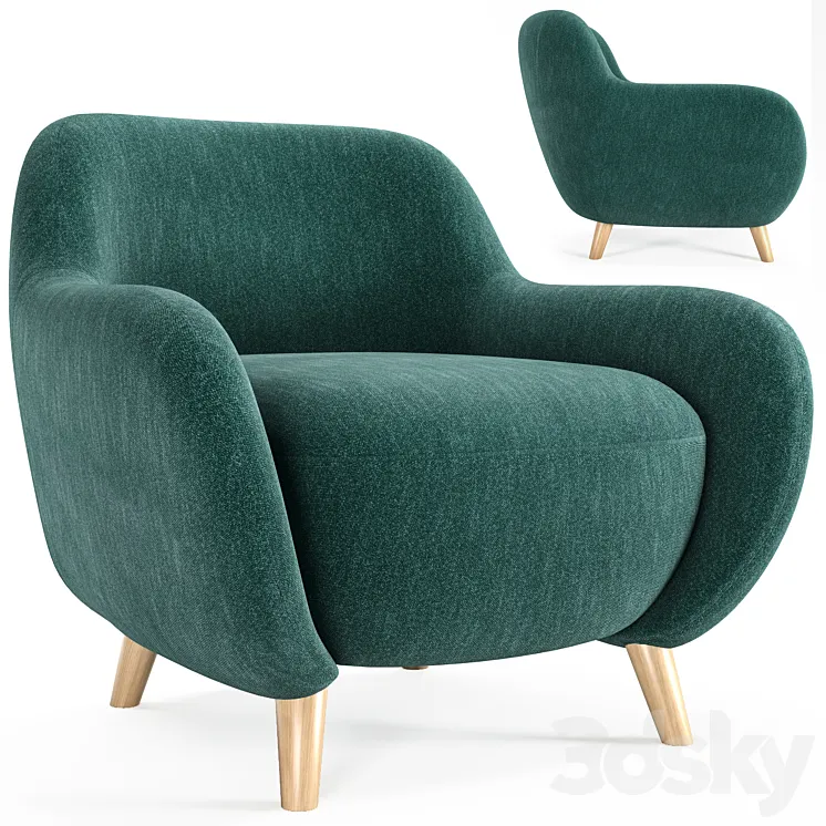 Armchair Ansil 3D Model Free Download