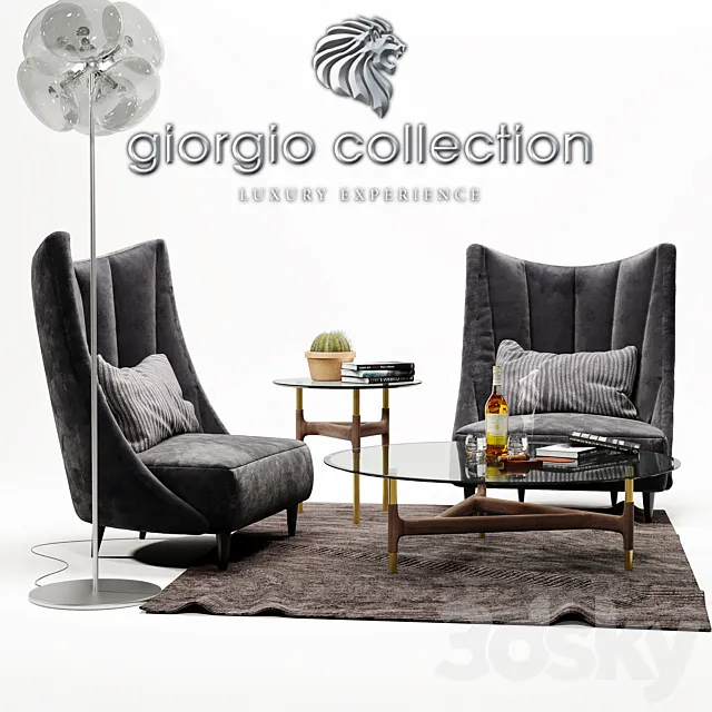 armchair Anthea giorgio collection 3D Model