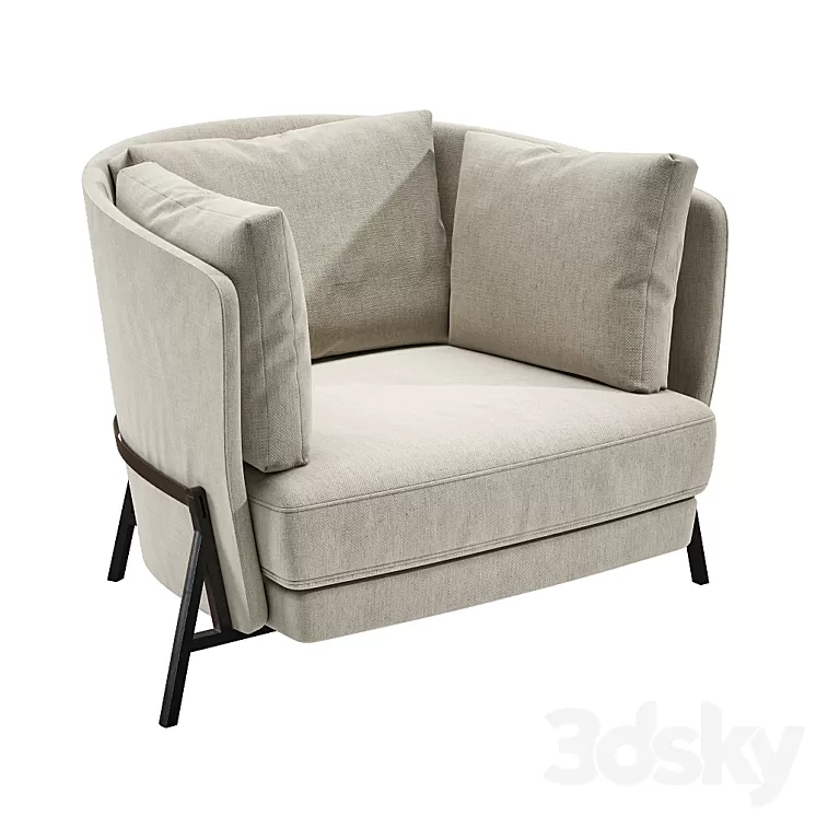 Armchair Arflex CRADLE Designed by NERI & HU 3D Model Armchair Arflex CRADLE Designed by NERI & HU 3D Model