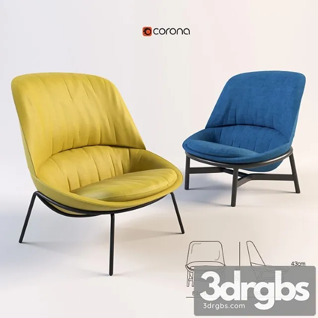 Armchair arflex ladle small 3D Model Download