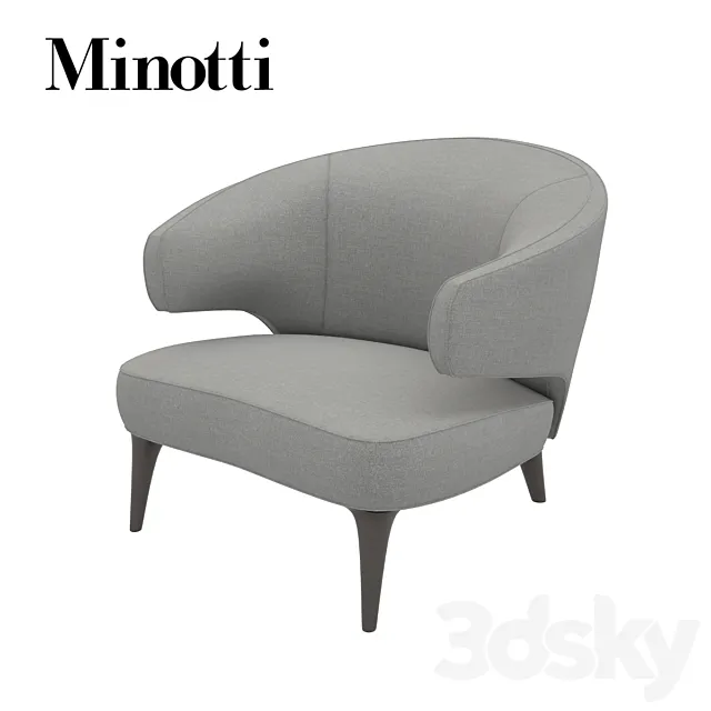 ARMCHAIR ASTON MINOTTI 3DModel ARMCHAIR ASTON MINOTTI 3DModel