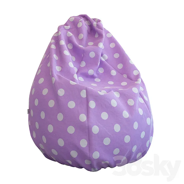 Armchair bag (seat-pear) in peas. 3DModel Armchair bag (seat-pear) in peas. 3DModel