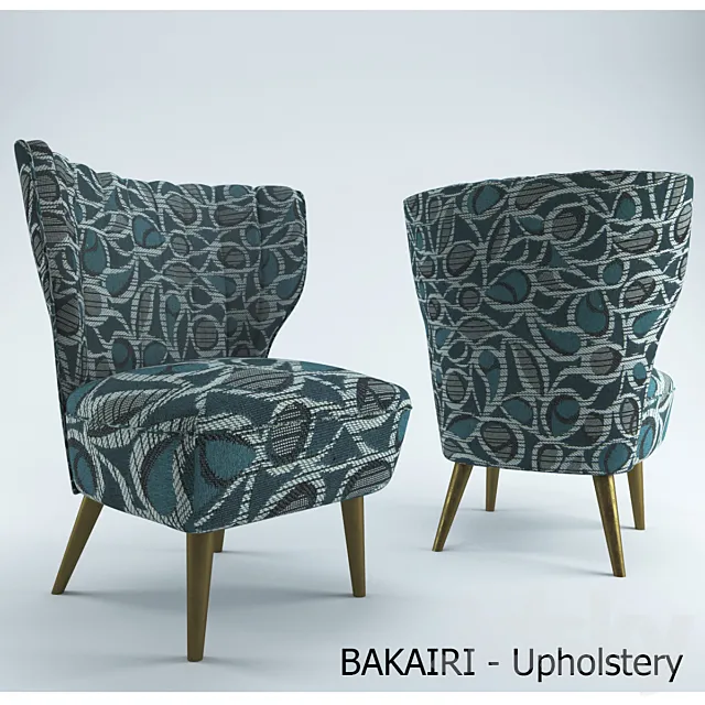 Armchair BAKAIRI – Upholstery 3D Model Armchair BAKAIRI – Upholstery 3D Model