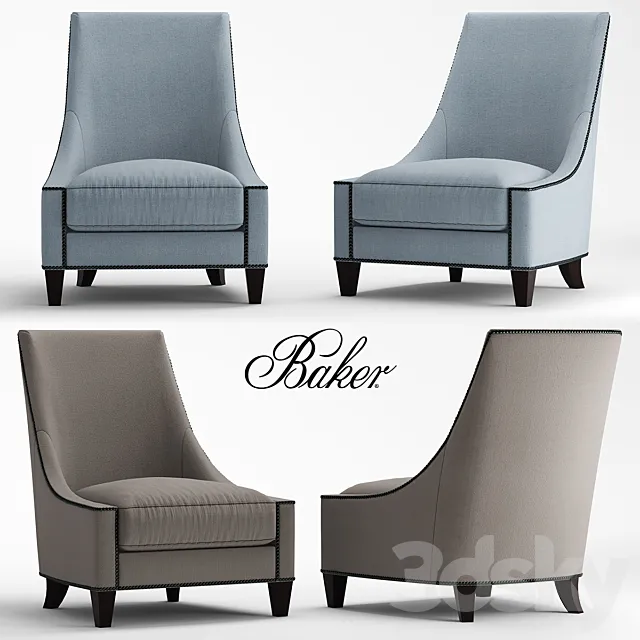 Armchair baker BEL AIR LOUNGE CHAIR 3DModel