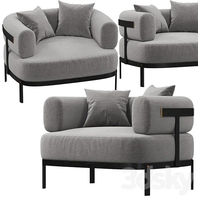 Armchair Baxter Belt 3D Model