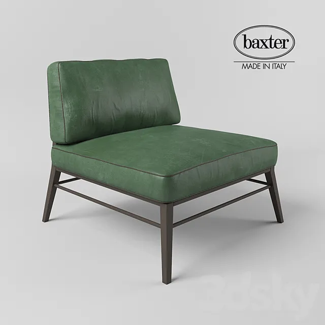 Armchair Baxter Godard Wood 3D Model