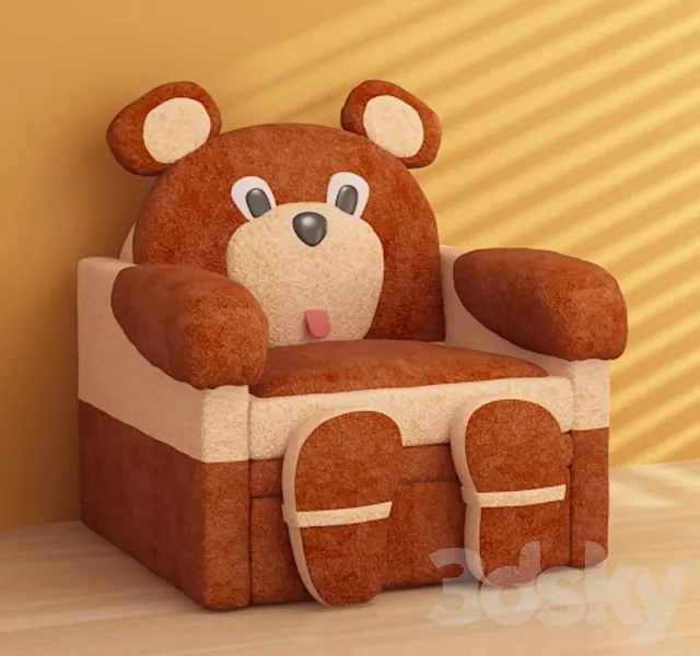 Armchair-bed Bear 3D Model Armchair-bed Bear 3D Model