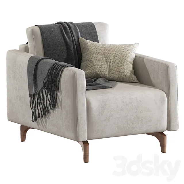 Armchair-bed Lieri Mini 3D Model Armchair-bed Lieri Mini 3D Model