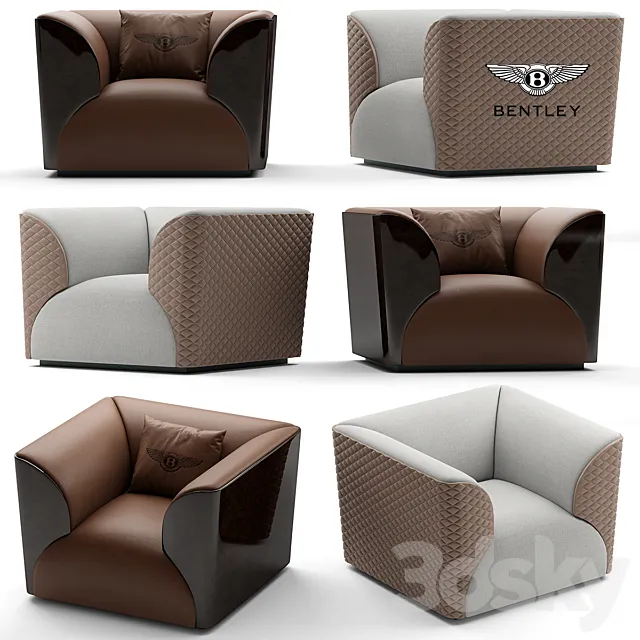Armchair Bentley Home Winston chair 3DModel