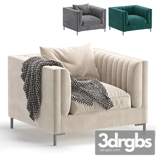 Armchair Beverly By Cazarina Interiors 3 Colors Version Kreslo Beverli 3D Model Download