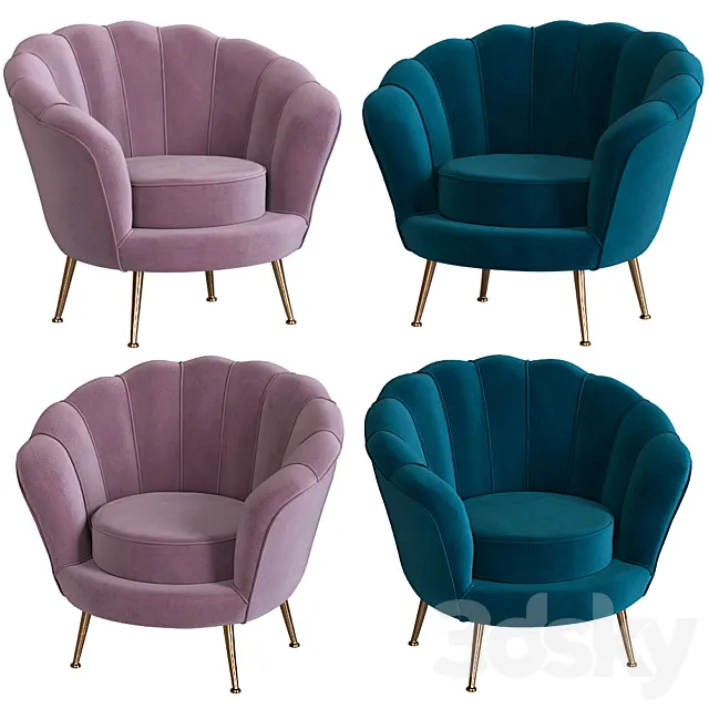 Armchair Blossom by Mdehouse 3D Model