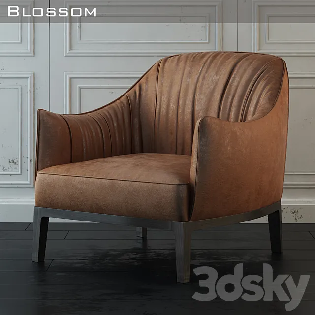 Armchair Blossom Potocco art 840 _ PL 3D Model