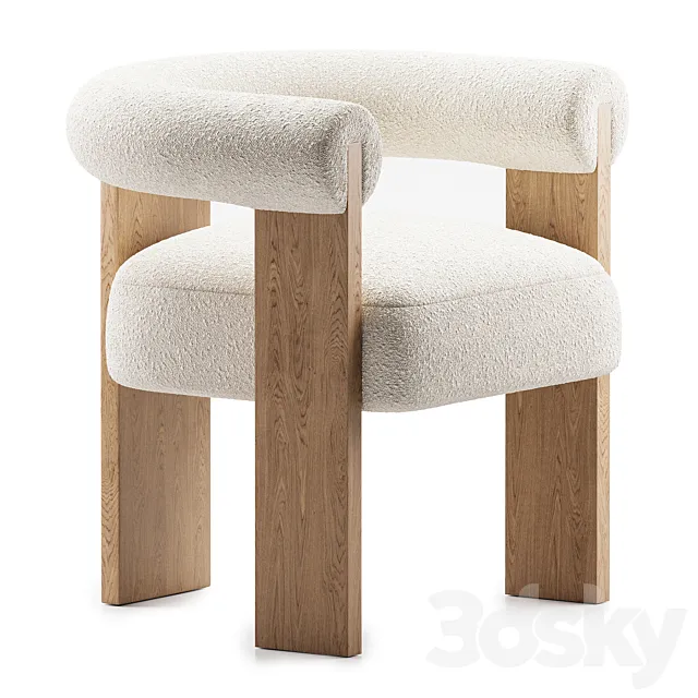 Armchair Boucle 3D Model Armchair Boucle 3D Model