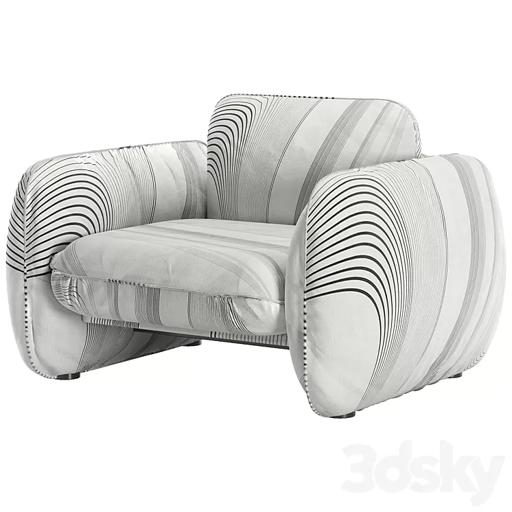 Armchair BRIGITTE Baxter 3D Model Free Download