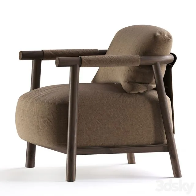 Armchair brown 3D Model Armchair brown 3D Model