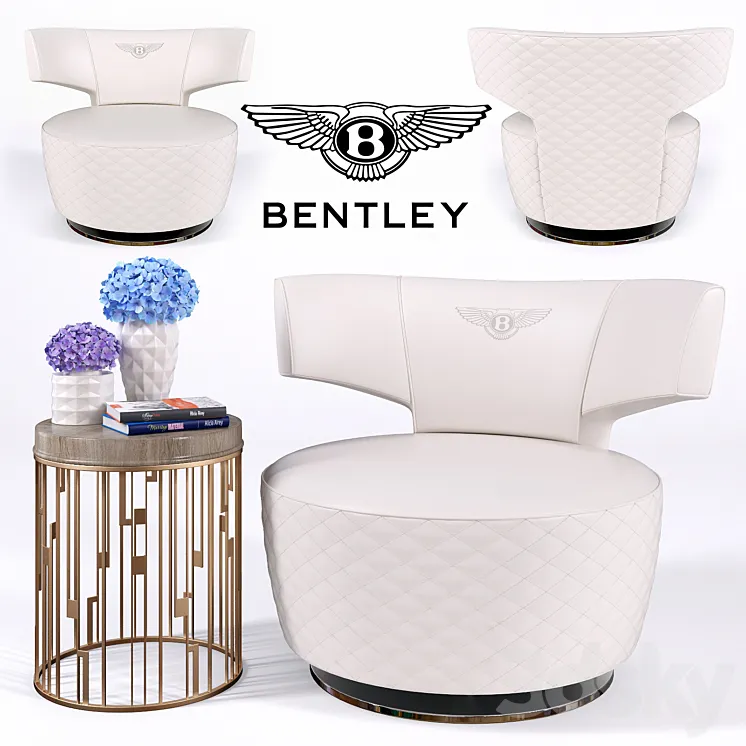 Armchair BULL ARMCHAIR (Bentley Home) 3D Model Free Download