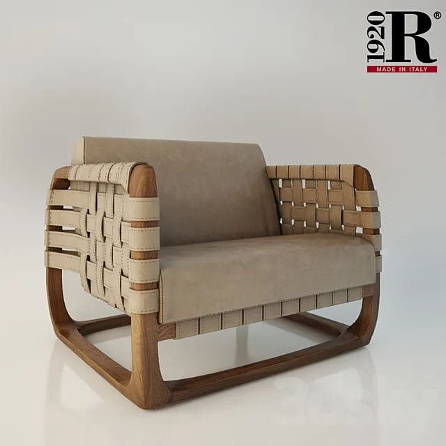 Armchair Bungalow Riva1920 3D Model