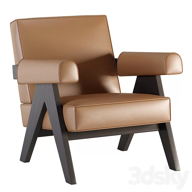 Armchair by Cassina 3D Model Armchair by Cassina 3D Model