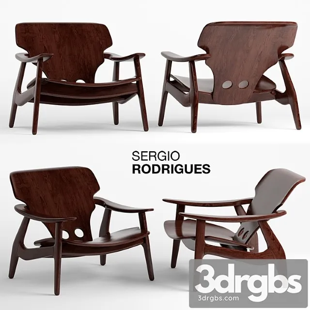 Armchair cadeira diz sergio rodrigues 3D Model Download