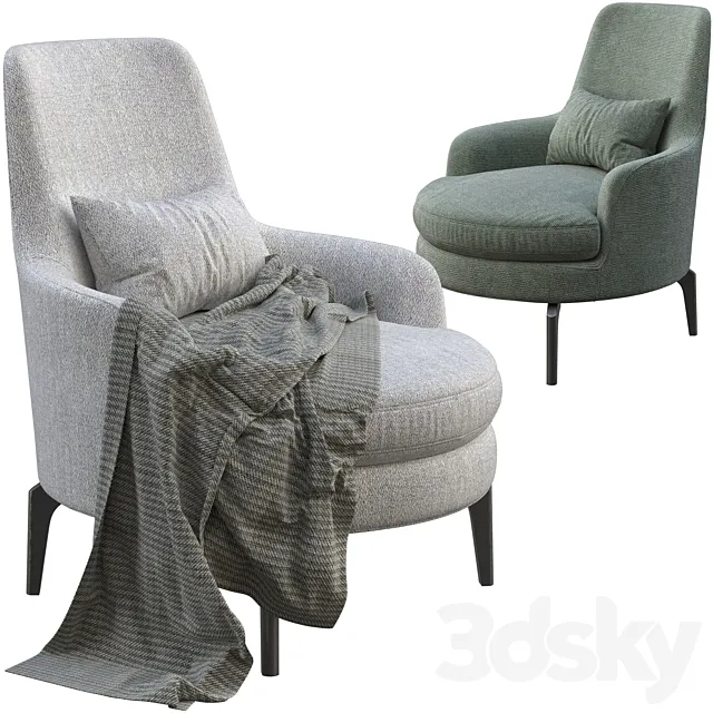 Armchair Calligaris Medea 3D Model Armchair Calligaris Medea 3D Model