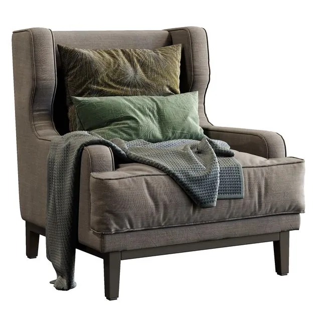 Armchair camille by porada 3D Model