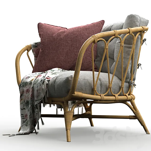 Armchair Capri Adairs Home Republic 3D Model