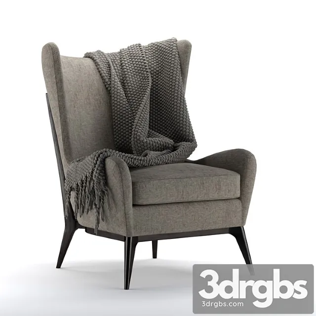 Armchair caracole classic gray 3D Model Download