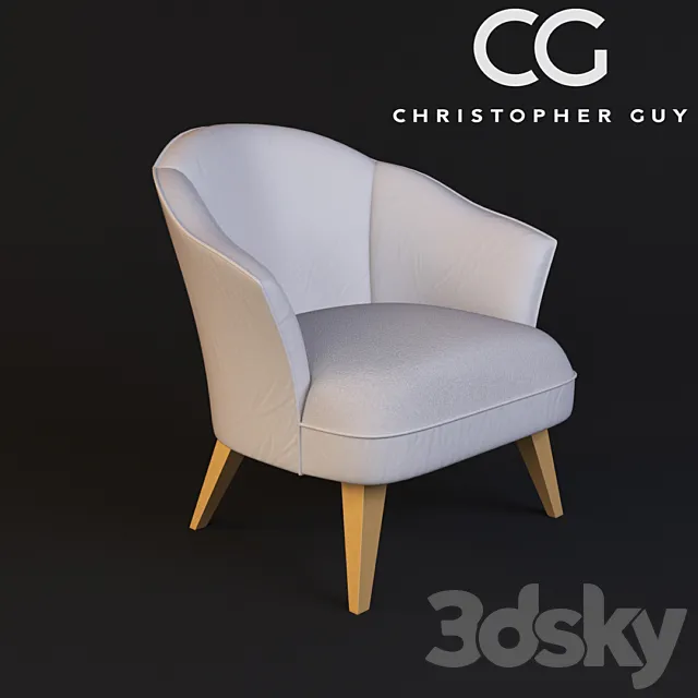 Armchair Christopher Guy Musette 3D Model