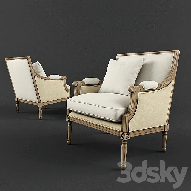 Armchair classic 3D Model