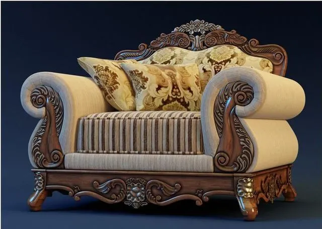 Armchair classic style 3D Model Armchair classic style 3D Model