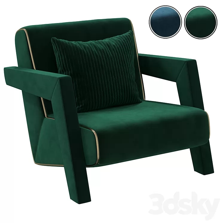 Armchair Con S32 3D Model Armchair Con S32 3D Model
