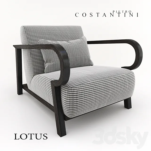 Armchair Costantini Pietro Lotus 3D Model
