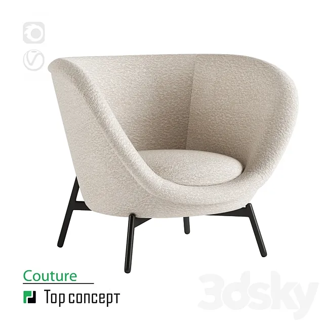 Armchair Couture 3D Model