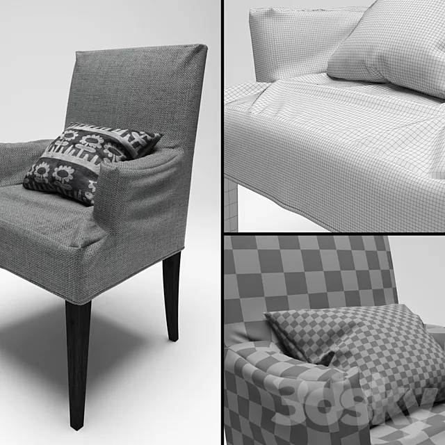 armchair cover 3D Model armchair cover 3D Model