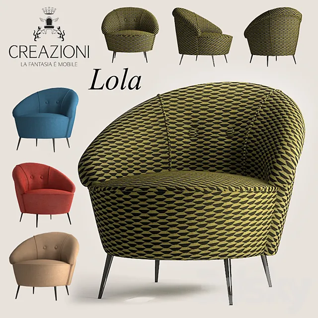 Armchair CREAZIONI Lola 3D Model