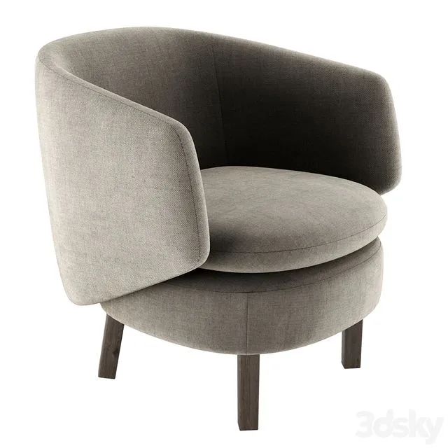Armchair Crescent 3D Model