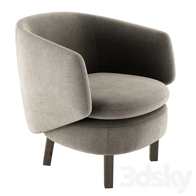 Armchair Crescent 3D Model