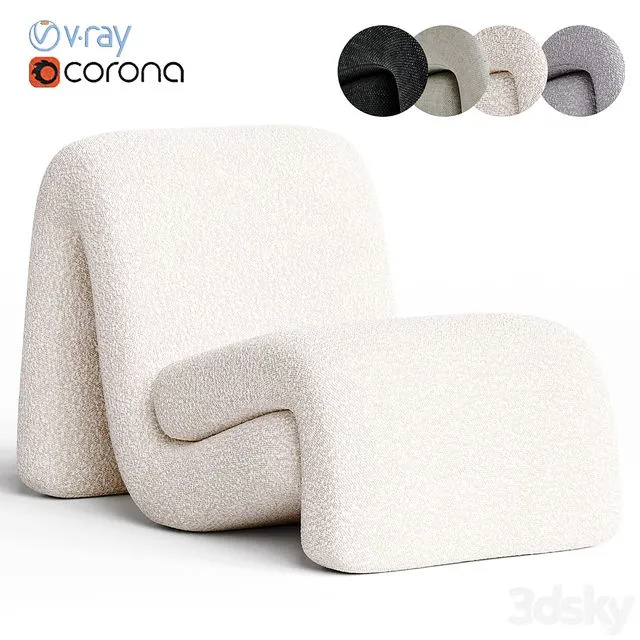 Armchair Curve 3D Model