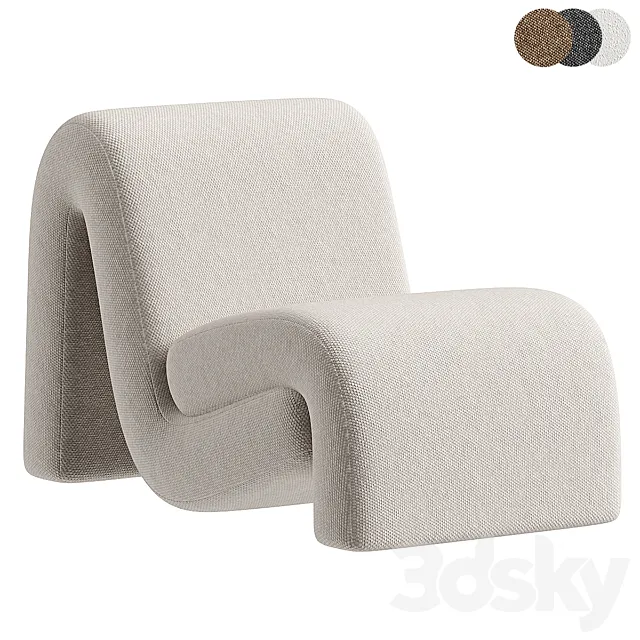 Armchair Curve 3D Model Armchair Curve 3D Model