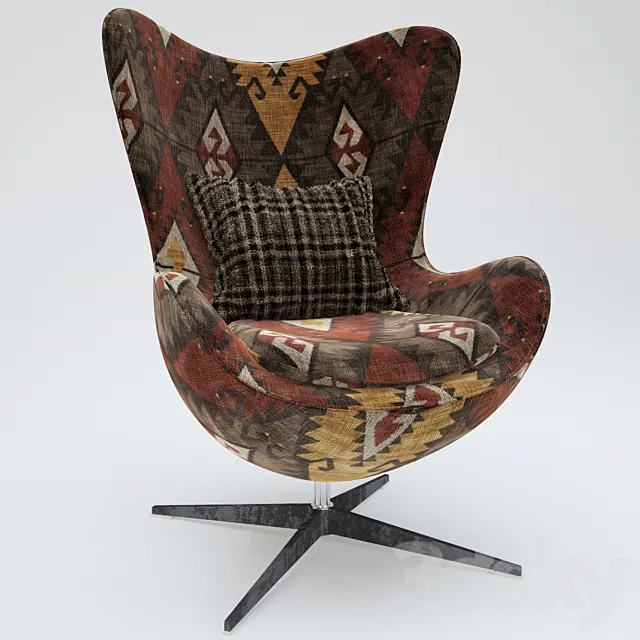 Armchair Dodger Maroon Egg 3DModel