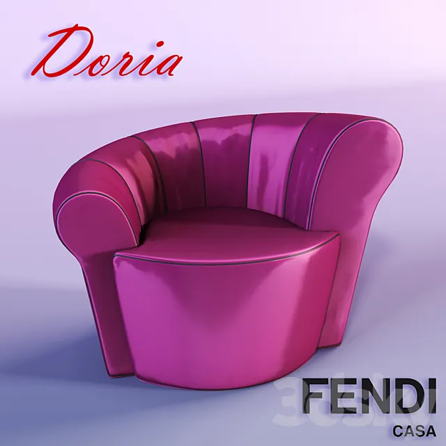 Armchair Doria Fendi Casa 3D Model Armchair Doria Fendi Casa 3D Model