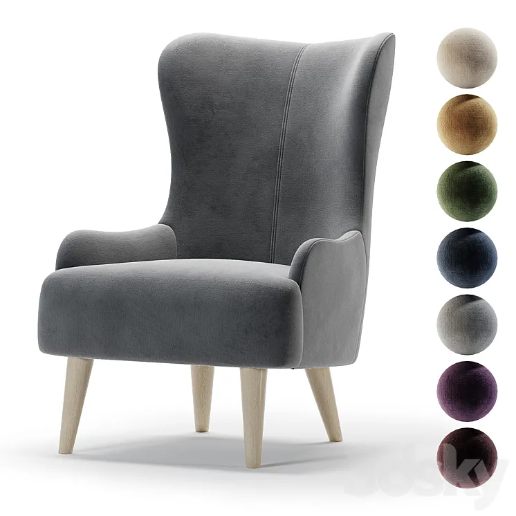 Armchair Douglas 3D Model Free Download