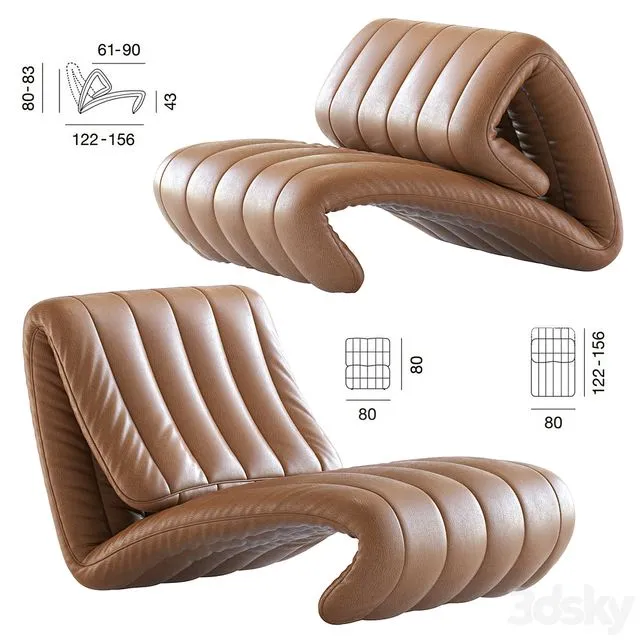 Armchair Ds 266 3D Model