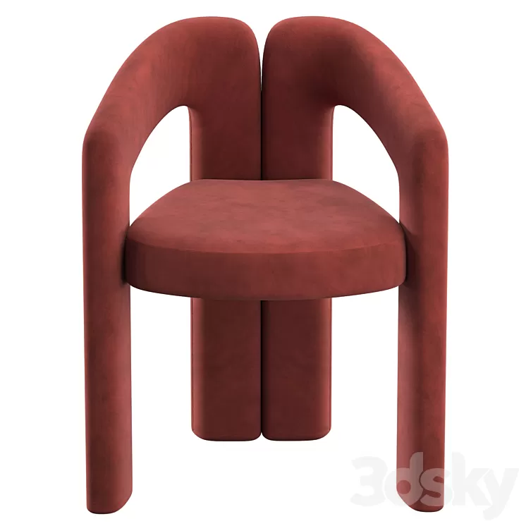 Armchair Dudet by Cassina 3D Model Armchair Dudet by Cassina 3D Model