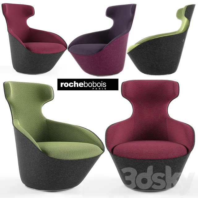 Armchair EDITO LOUNGE PIVOTING ARMCHAIR 3D Model