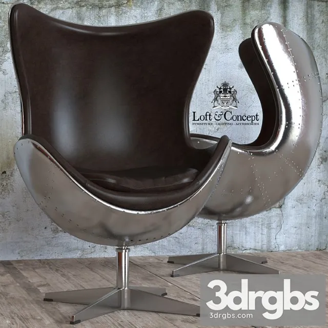 Armchair egg aviator designed by arne jacobsen 3D Model Download