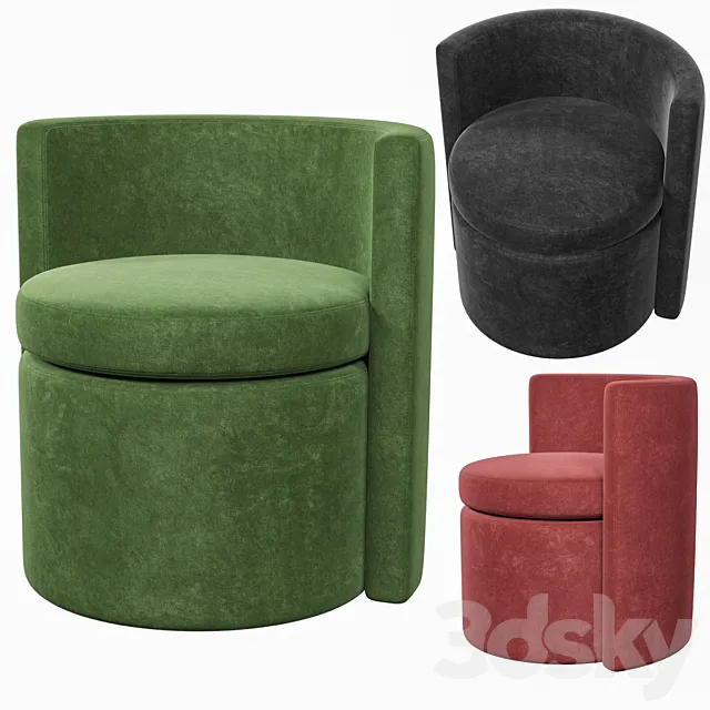 Armchair Eichholtz Arcadia 3D Model Armchair Eichholtz Arcadia 3D Model