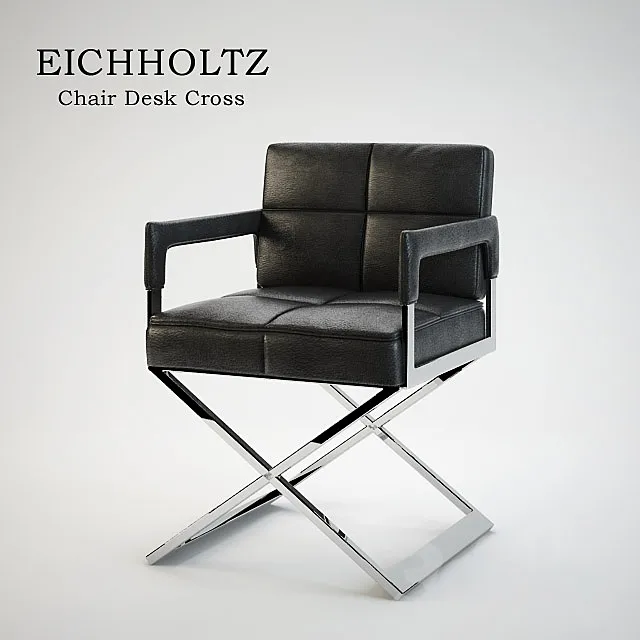 Armchair Eichholtz Chair Desk Cross 3D Model Armchair Eichholtz Chair Desk Cross 3D Model